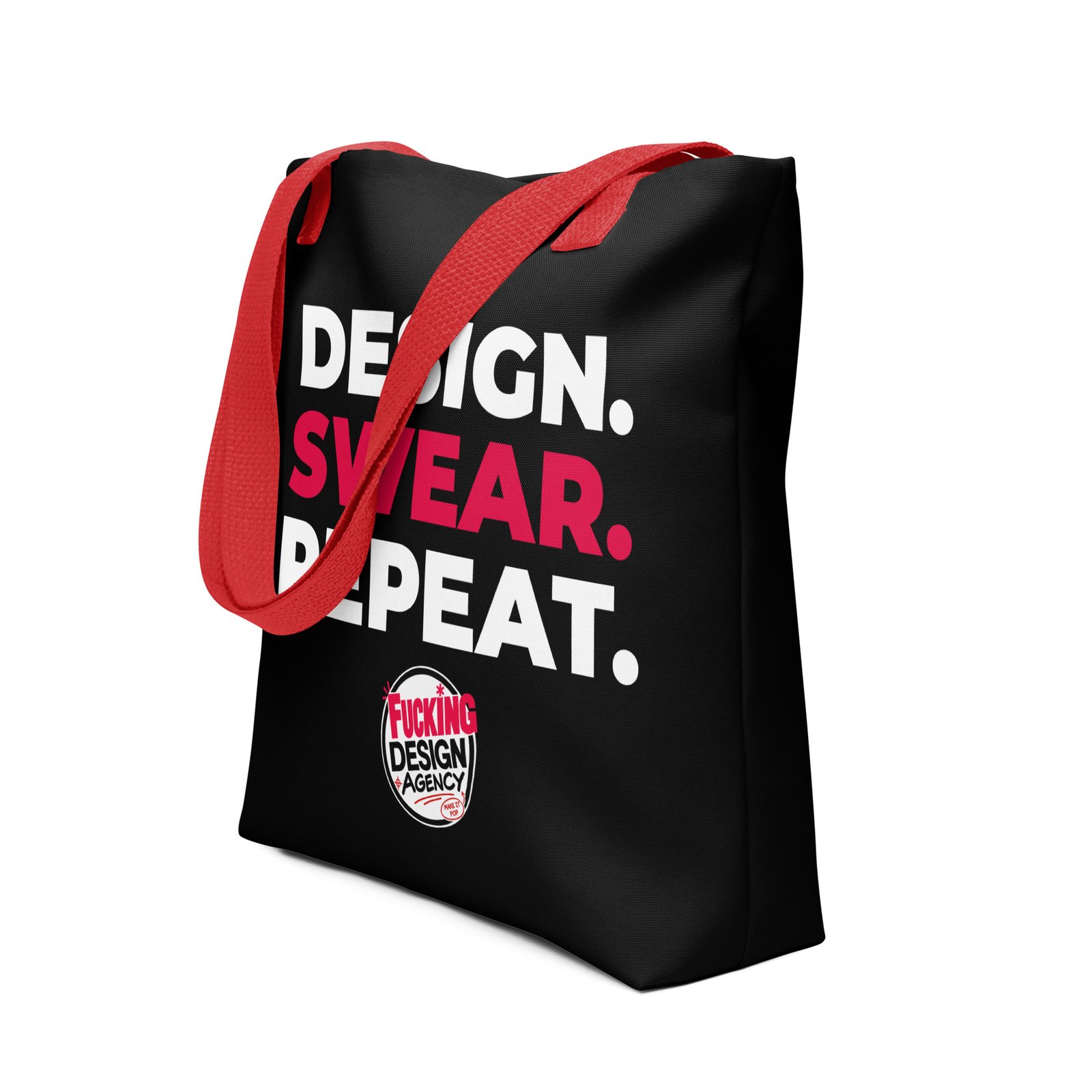 Design. Swear. Repeat. Tote bag